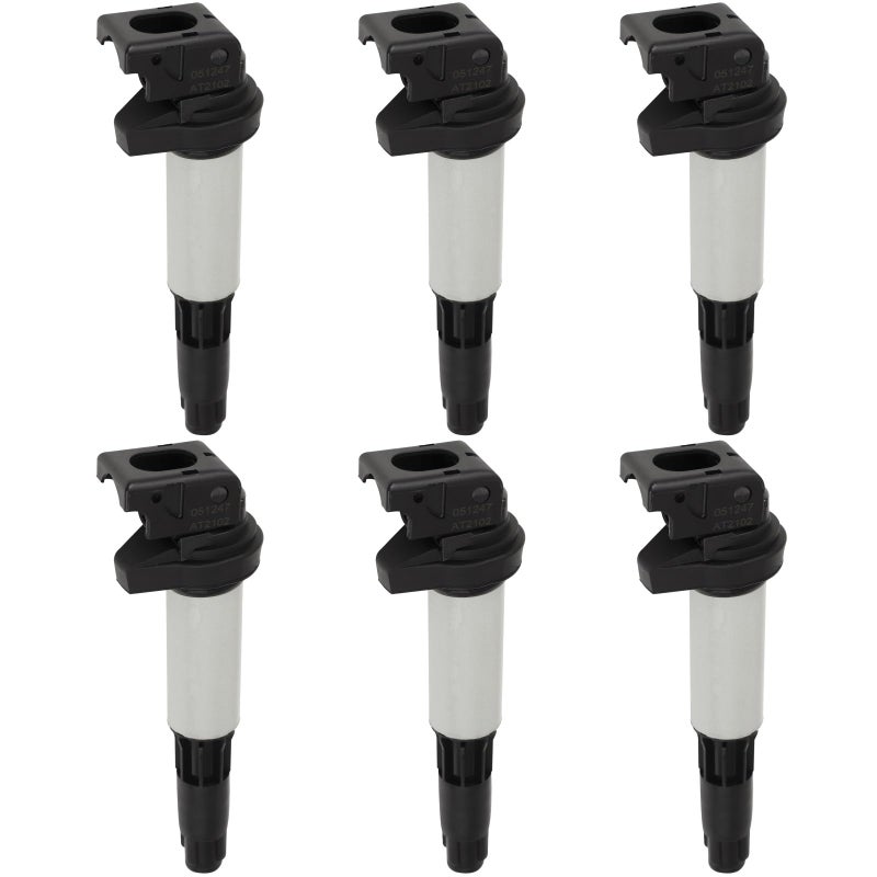 ROADFAR Set of 6 Uf522,0221504464 0221504470 Uf522 Uf-522, 3-Pins Coil Pack Set 2005-2007 for Bmw 120I 2.0L/L4, 2002-2004 for Bmw 320I 2.2L/L6 - Image 1